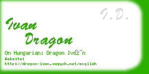 ivan dragon business card